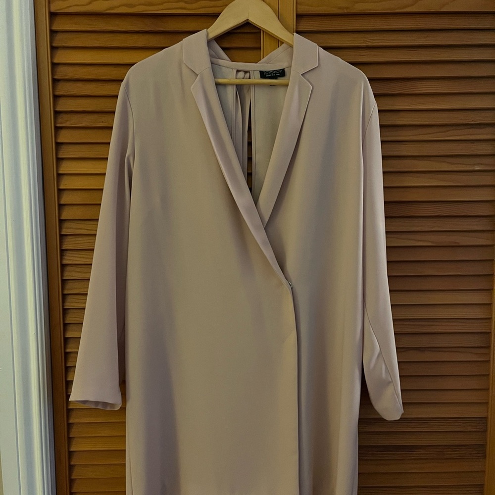 Topshop Light Pink long Blazer Dress